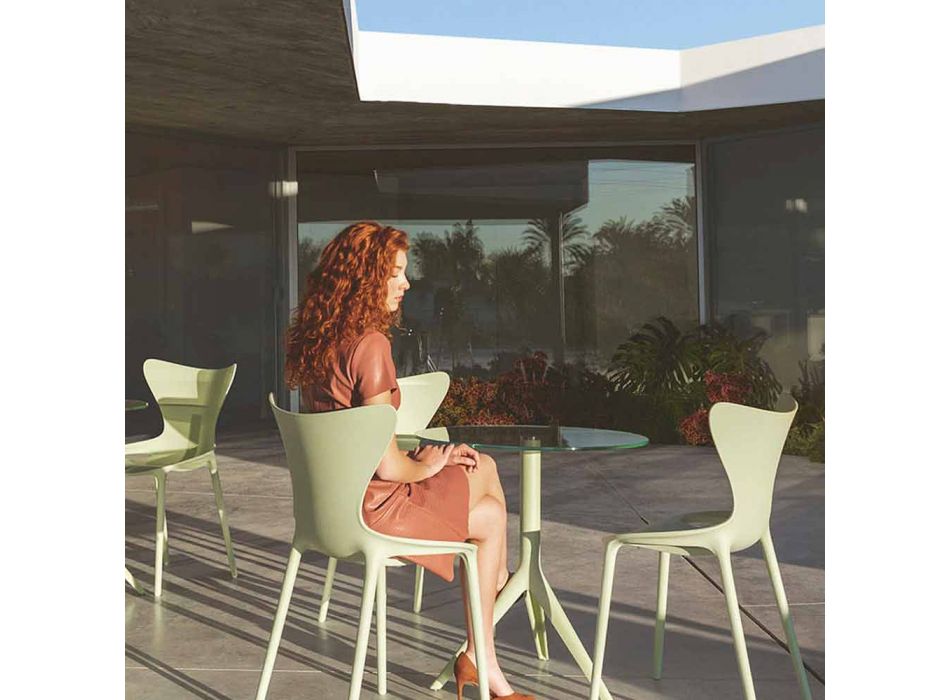 Stapelbare Design-Gartenstühle aus Polypropylen 4-teilig - Love by Vondom Viadurini