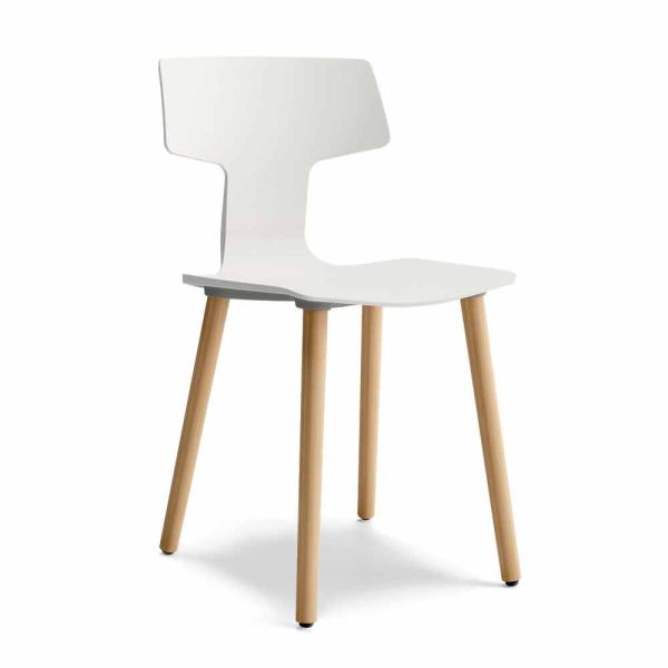 Esszimmerstuhl aus holz und polypropylen made in italy, 2 stück - klee