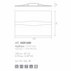 Selene Art &amp; Light Applikation mit texturierten Panels 140xH75 cm Viadurini