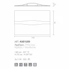 Selene Art &amp; Light Applikation mit texturierten Panels 140xH75 cm Viadurini