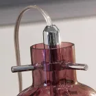 Selene Bossa Nova Tischlampe Ø11 H16cm, mundgeblasenem Glas Amethyst Viadurini