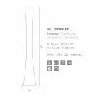 Selene Sanduhr mundgeblasene Glas Stehleuchte Ø36 H175cm Viadurini