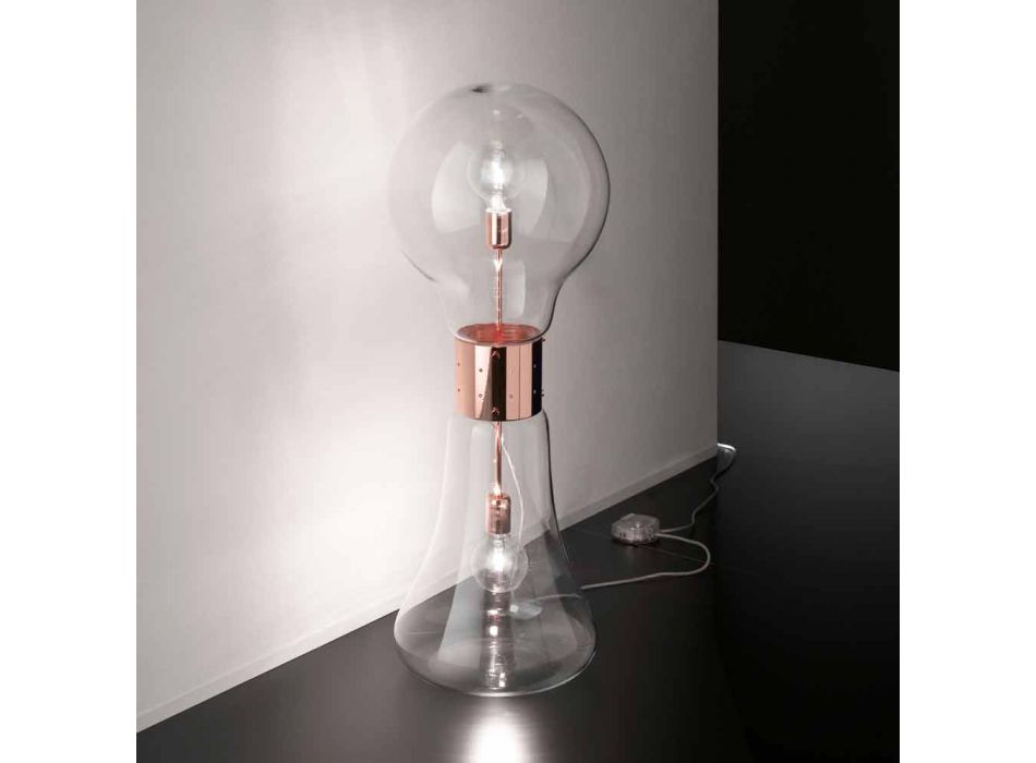 Selene Dina Design Tischlampe aus original Murano Glas Viadurini