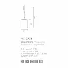 Selene Domino mundgeblasene Glas Pendelleuchte Ø21 H 27/140 cm Viadurini