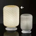 Selene Domino Tischlampe Ø21 H30cm, mundgeblasenes Glas made in Italy Viadurini