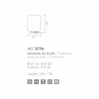 Selene Domino Tischlampe Ø21 H30cm, mundgeblasenes Glas made in Italy Viadurini