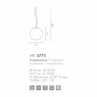 Selene Domino handgefertigter Lüster aus geblasenem Glas Ø27 H 27 / 140cm Viadurini