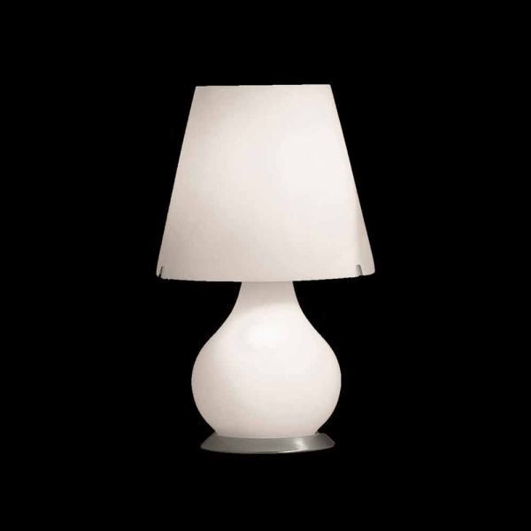 Selene forever lämpchen Ø24 h41cm geblasenes weißes glas made in italy