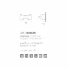 Selene Ionica handgefertigte Stahl und Glasapplikation 43x12 H 20cm Viadurini