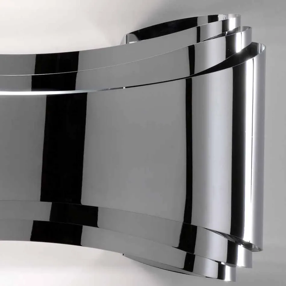 Selene Ionica Wandleuchte aus Italien, 30x10 H16cm, Glas und Stahl Viadurini