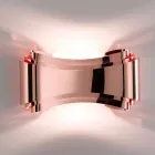 Selene Ionica Wandleuchte aus Italien, 30x10 H16cm, Glas und Stahl Viadurini