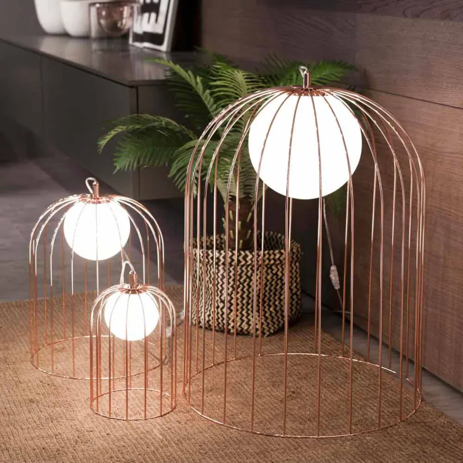 Selene Kluvì moderne geblasene Glastischlampe Ø33 H41cm Viadurini