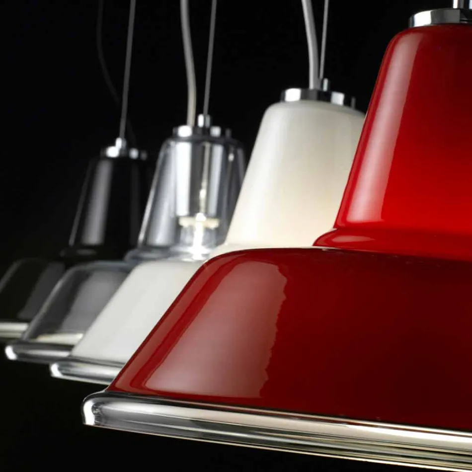 Selene Lampara mundgeblasenem Glas Pendelleuchte Ø37 ​​H 24/140 cm Viadurini