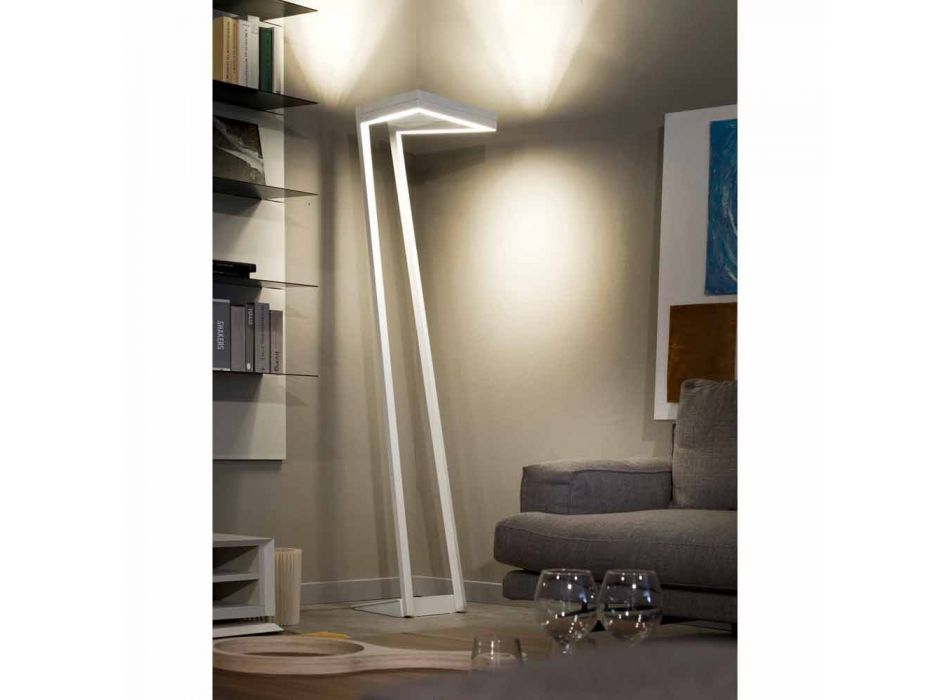Selene My Way weiße LED Stehleuchte 40x40 H180cm, made in Italy Viadurini