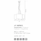 Selene Papiro weiße Pendelleuchte aus Kristall Ø65 x H 140 cm Viadurini