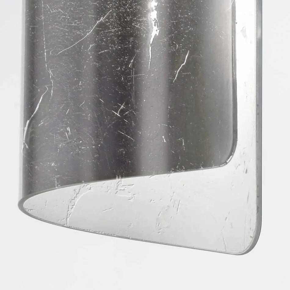 Selene Papiro Deckenlampe in Kristall Ø15 H30cm, hergestellt in Italien Viadurini