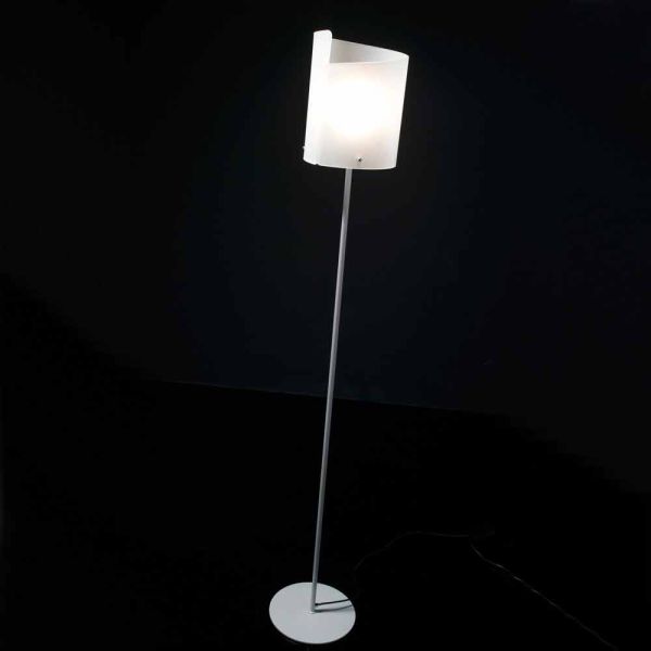Selene papiro stehlampe aus kristall, design Ø26 h185cm