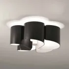 Selene Papiro Deckenleuchte in modernem Kristall Ø65 H28cm, made in Italy Viadurini