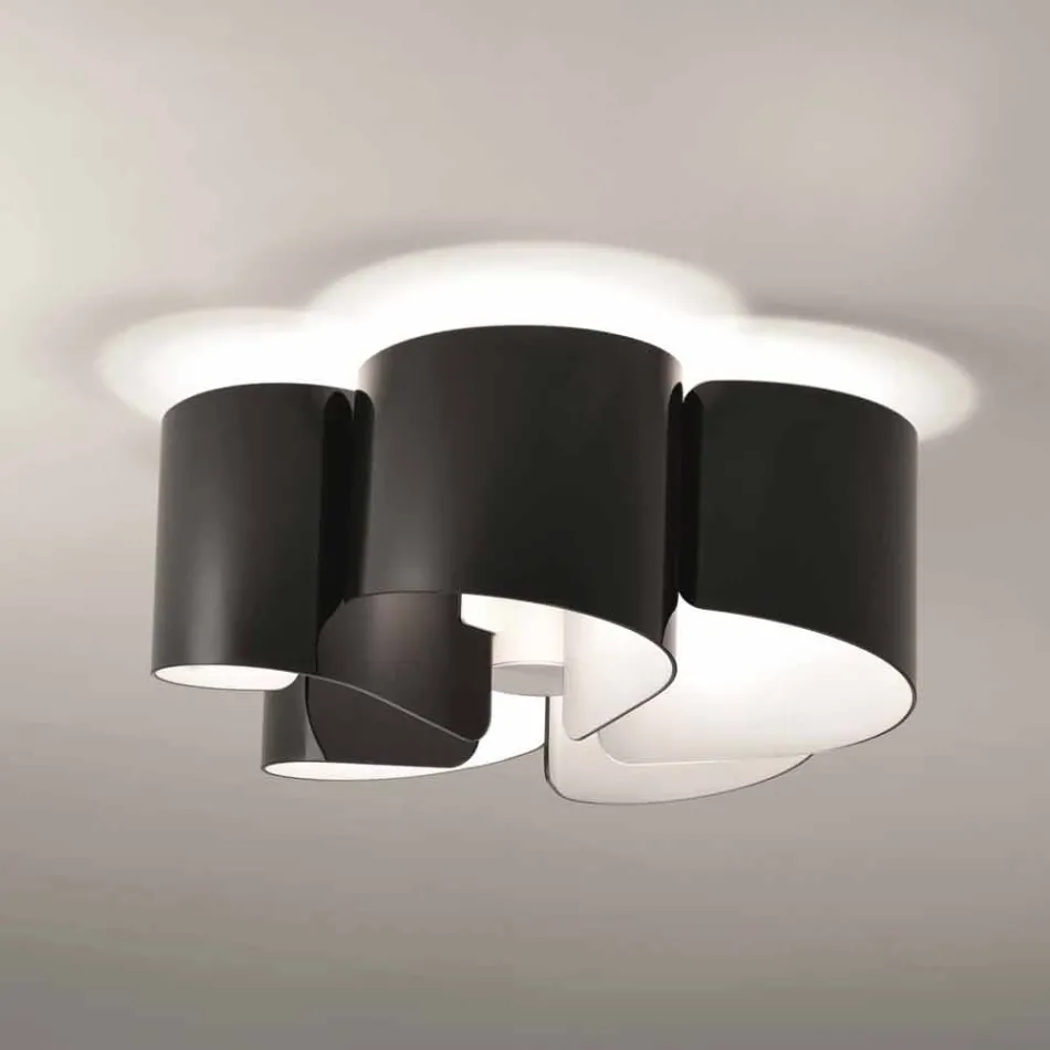 Selene Papiro Deckenleuchte in modernem Kristall Ø65 H28cm, made in Italy Viadurini