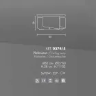 Selene Papiro Deckenleuchte in modernem Kristall Ø65 H28cm, made in Italy Viadurini