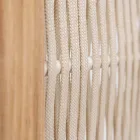 Trennwand für den Außenbereich aus Teakholz, Aluminium und Seilgeflecht - Vision Viadurini