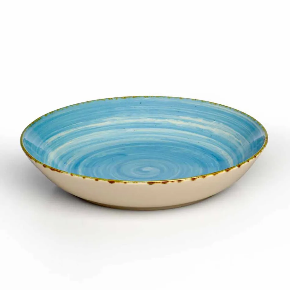 Service 12 Rechteckige und runde Farbtafeln Modernes Design in Steinzeug - Simba Viadurini