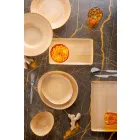 Service 12 Rechteckige und runde Farbtafeln Modernes Design in Steinzeug - Simba Viadurini