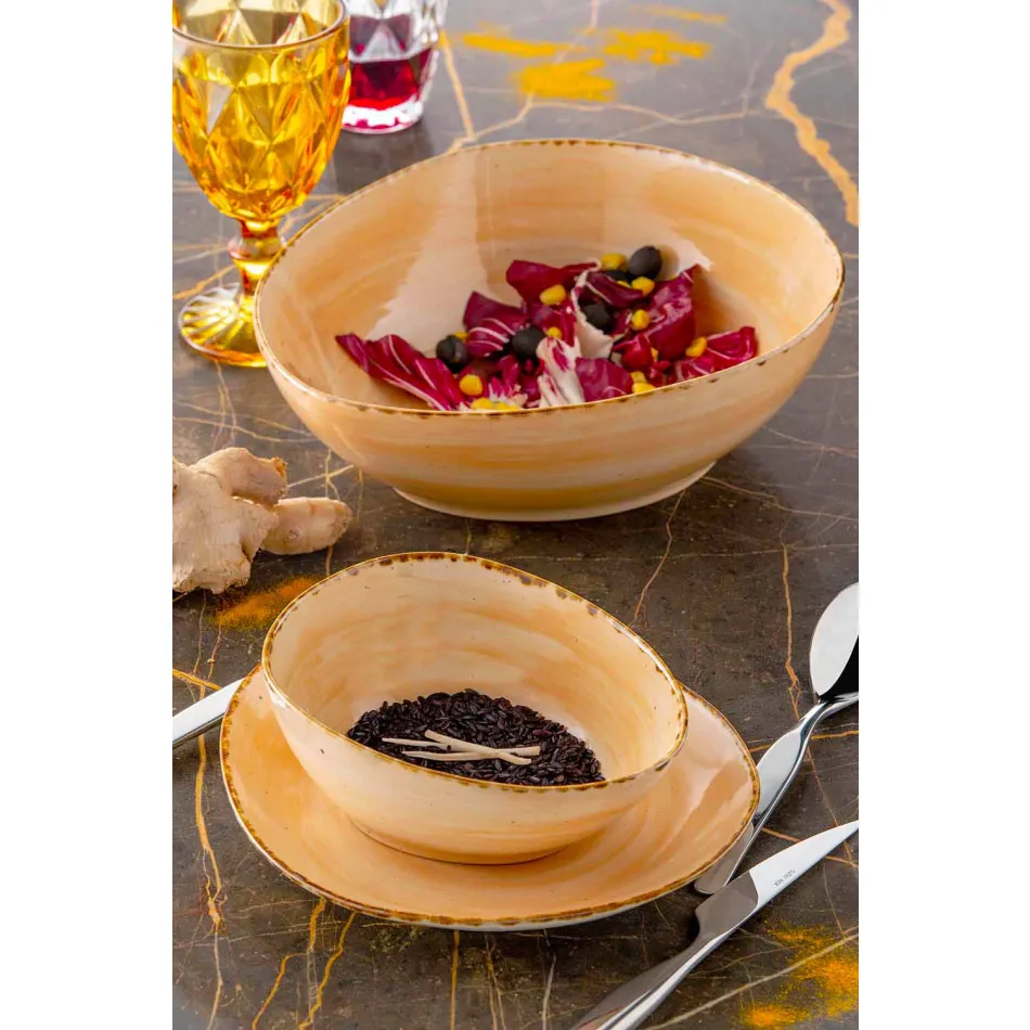 Service 12 Rechteckige und runde Farbtafeln Modernes Design in Steinzeug - Simba Viadurini