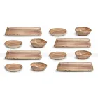 Service 12 Rechteckige und runde Farbtafeln Modernes Design in Steinzeug - Simba Viadurini