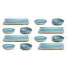 Service 12 Rechteckige und runde Farbtafeln Modernes Design in Steinzeug - Simba Viadurini
