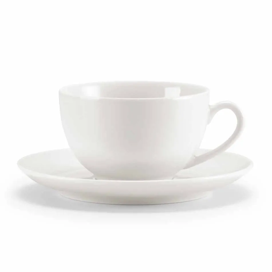 Set mit 18 Teetassen mit Zuckerdose und Porzellantablett - Luzern Viadurini