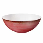 Service 6 Eisschalen und 2 Schalen aus farbigem Porzellan - Rurolo Viadurini