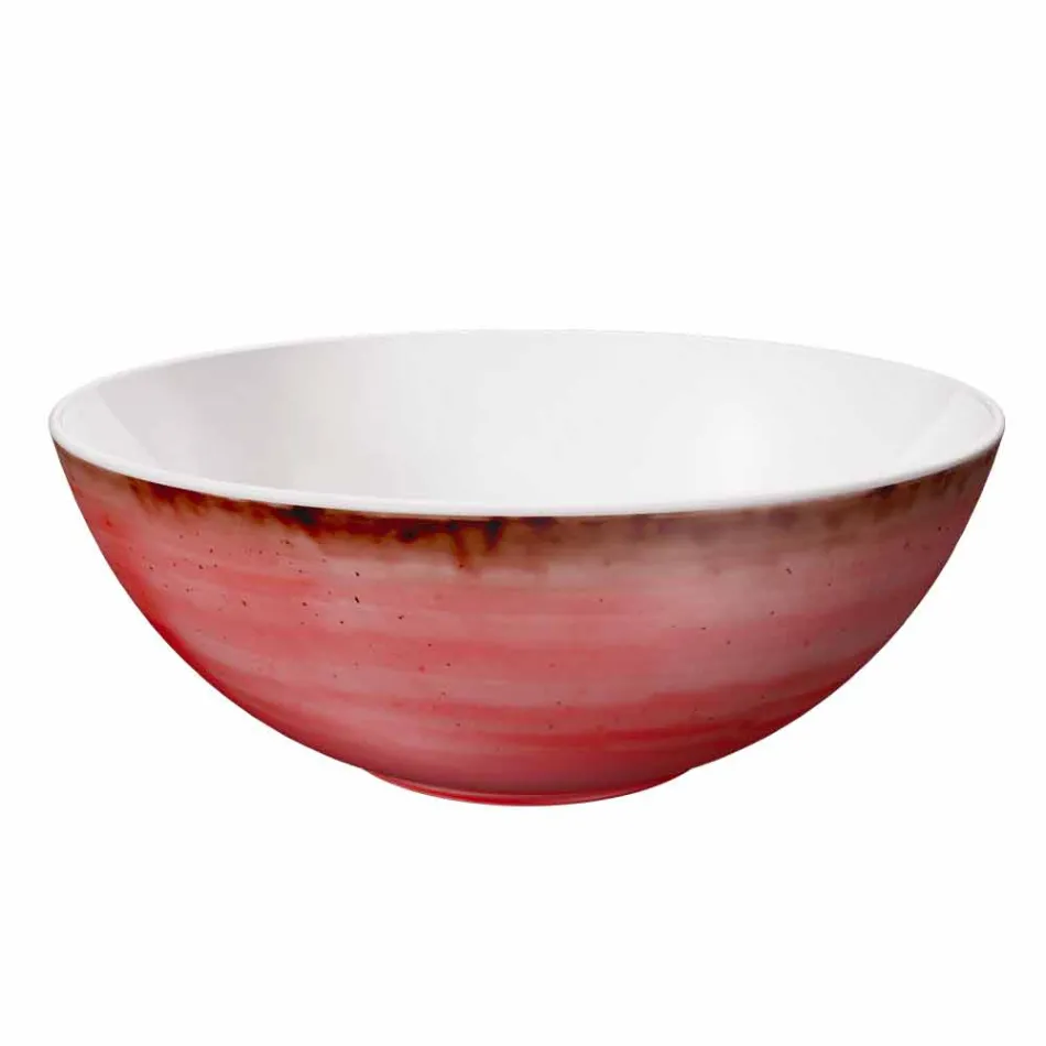 Service 6 Eisschalen und 2 Schalen aus farbigem Porzellan - Rurolo Viadurini