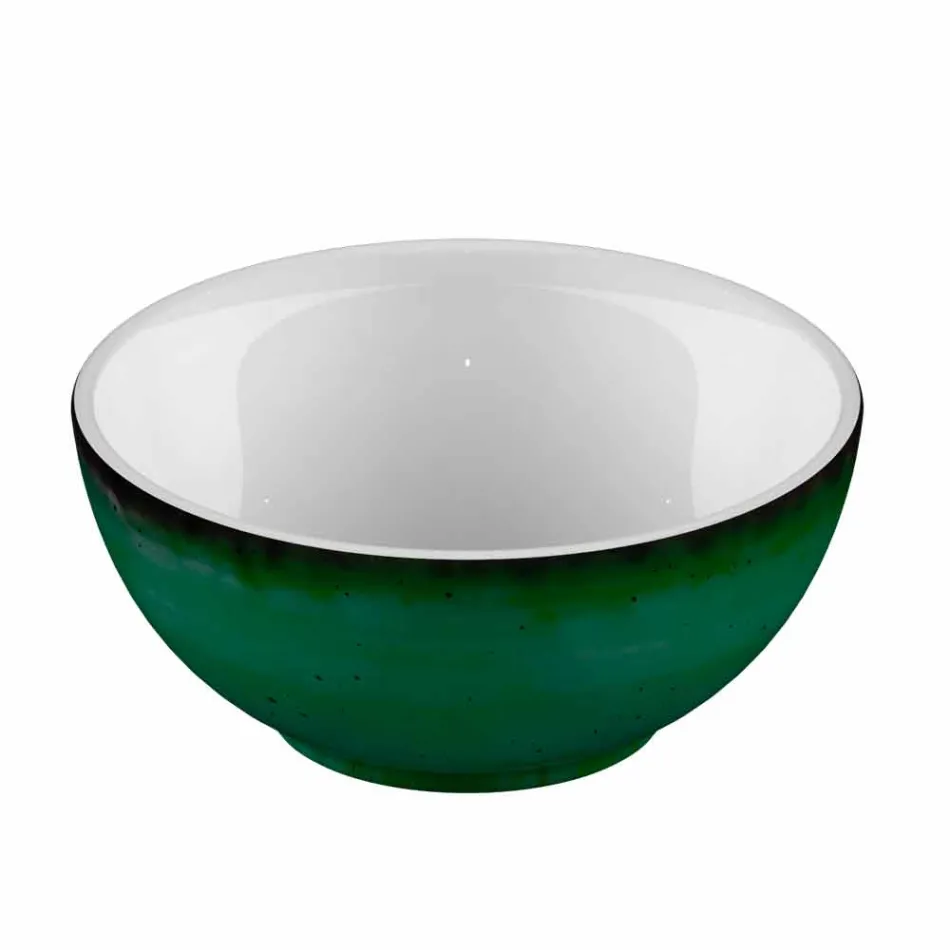 Service 6 Eisschalen und 2 Schalen aus farbigem Porzellan - Rurolo Viadurini