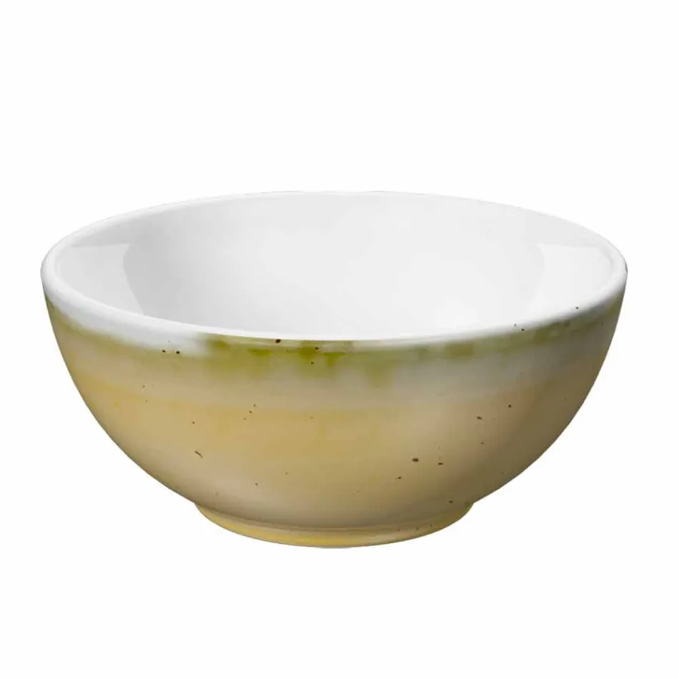 Service 6 Eisschalen und 2 Schalen aus farbigem Porzellan - Rurolo Viadurini