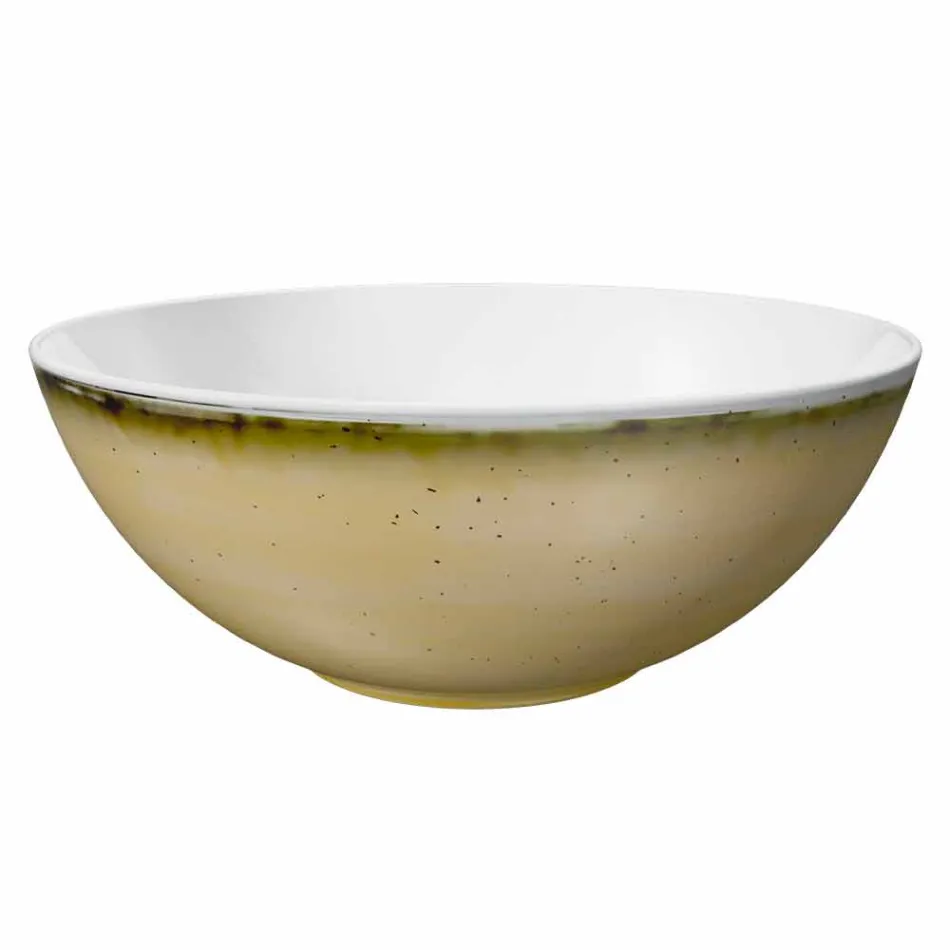 Service 6 Eisschalen und 2 Schalen aus farbigem Porzellan - Rurolo Viadurini