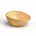 Set mit 8 modernen rechteckigen Designplatten und farbiger Steinzeugschale - Simba Viadurini