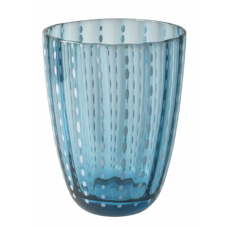 Farbiges Glas Wassergläser Service mit Polka Dots 12 Stück - Botswana Viadurini