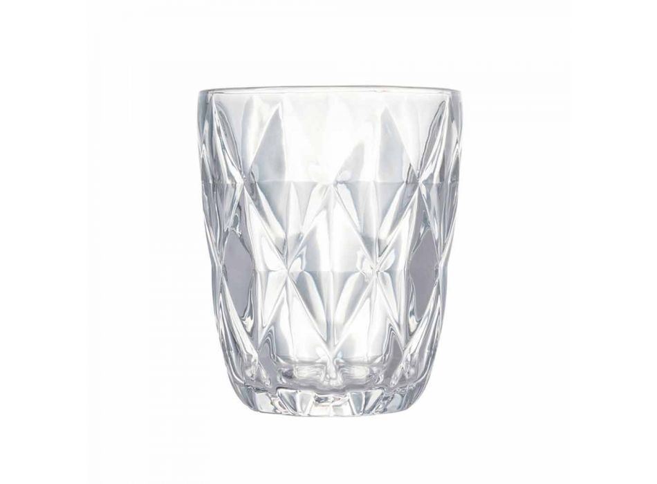 Dekoriertes transparentes Glas Wasserglas Set, 12 Stück - Renaissance