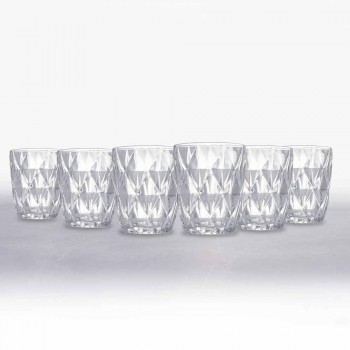 Dekoriertes transparentes Glas Wasserglas Set, 12 Stück - Renaissance