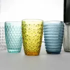Modernes Glas-Trinkgeschirr Set aus verziertem Glas 12 Stück - Mix Viadurini