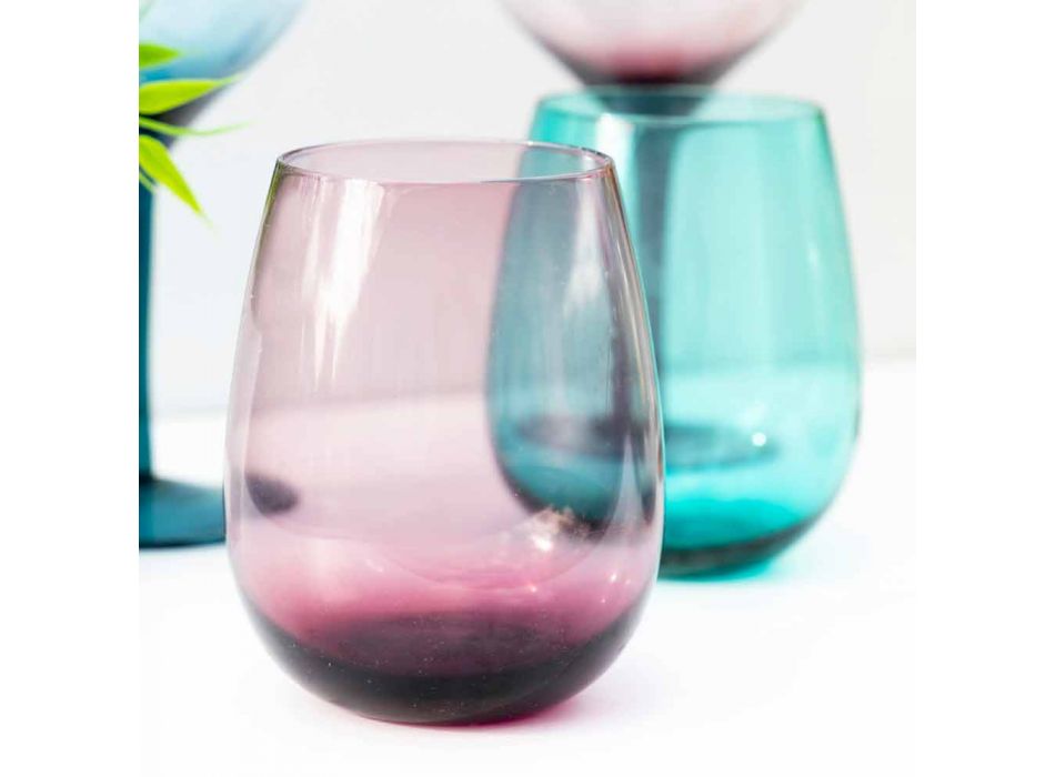 Design farbige Glaswassergläser, 12 Stück - Aperi
