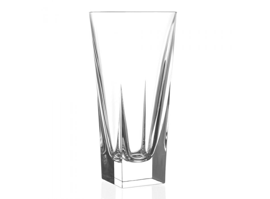 High Tumbler Crystal Eco Farbglas Service 12 Stück - Amalgam Viadurini