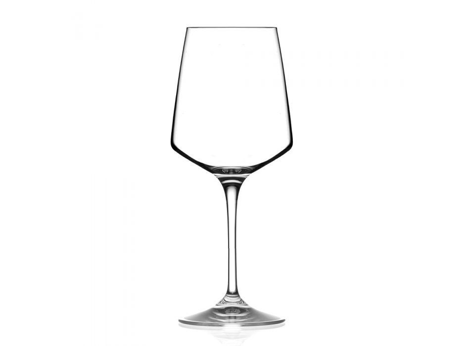 Rotes oder weißes Eco Crystal Minimal Weinglas Set 12 Stück - Etera Viadurini
