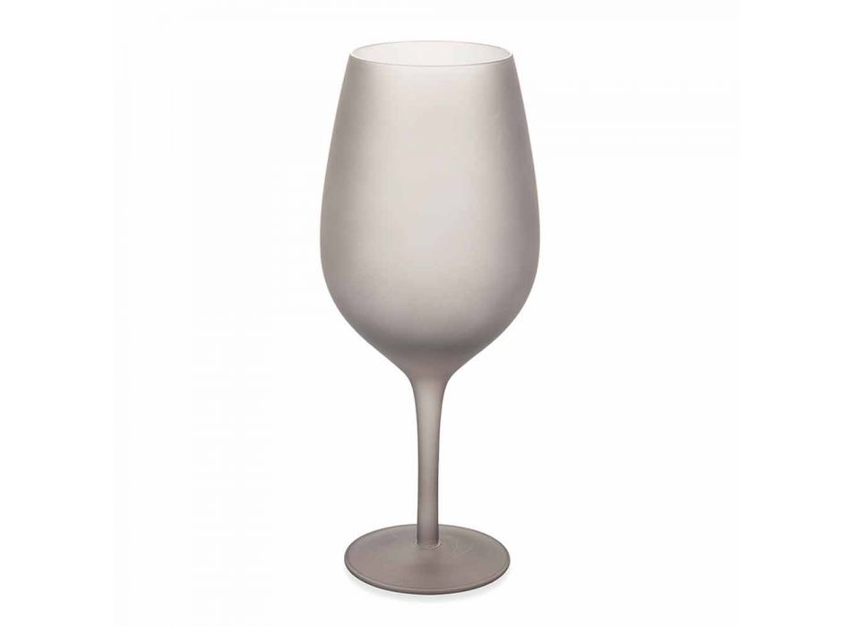 Rot- oder Weißweinbecher Set aus farbigem Glas, 12 Stück - Rand Viadurini