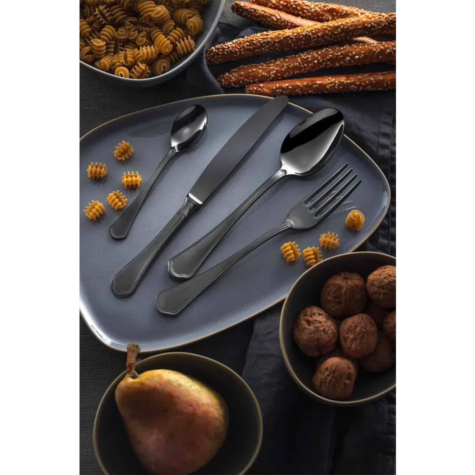 Komplettes Set Luxus Design Edelstahl Besteck 24 Stück - Boss Viadurini