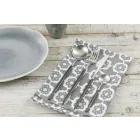 Full-Service-Besteck aus schwarzem Stahl Modernes Design 24 Stück - Calamo Viadurini