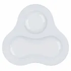 Komplettes Teeservice Modernes Design aus weißem Porzellan 14 Stück - Teleskop Viadurini