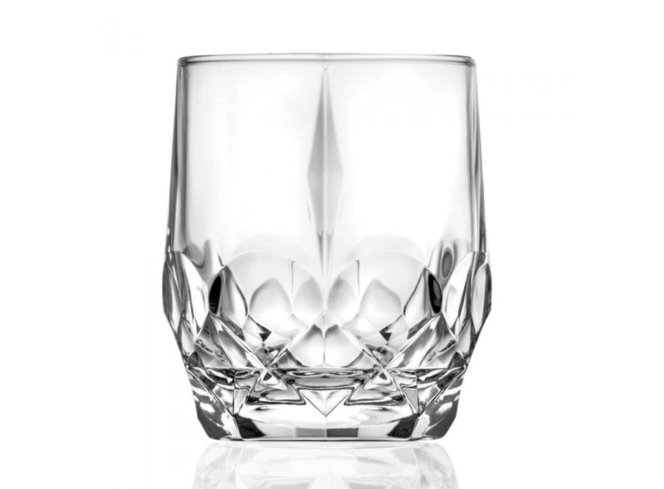 12 Stück Ökologisches Kristall Whiskyglas Service - Bromeo Viadurini