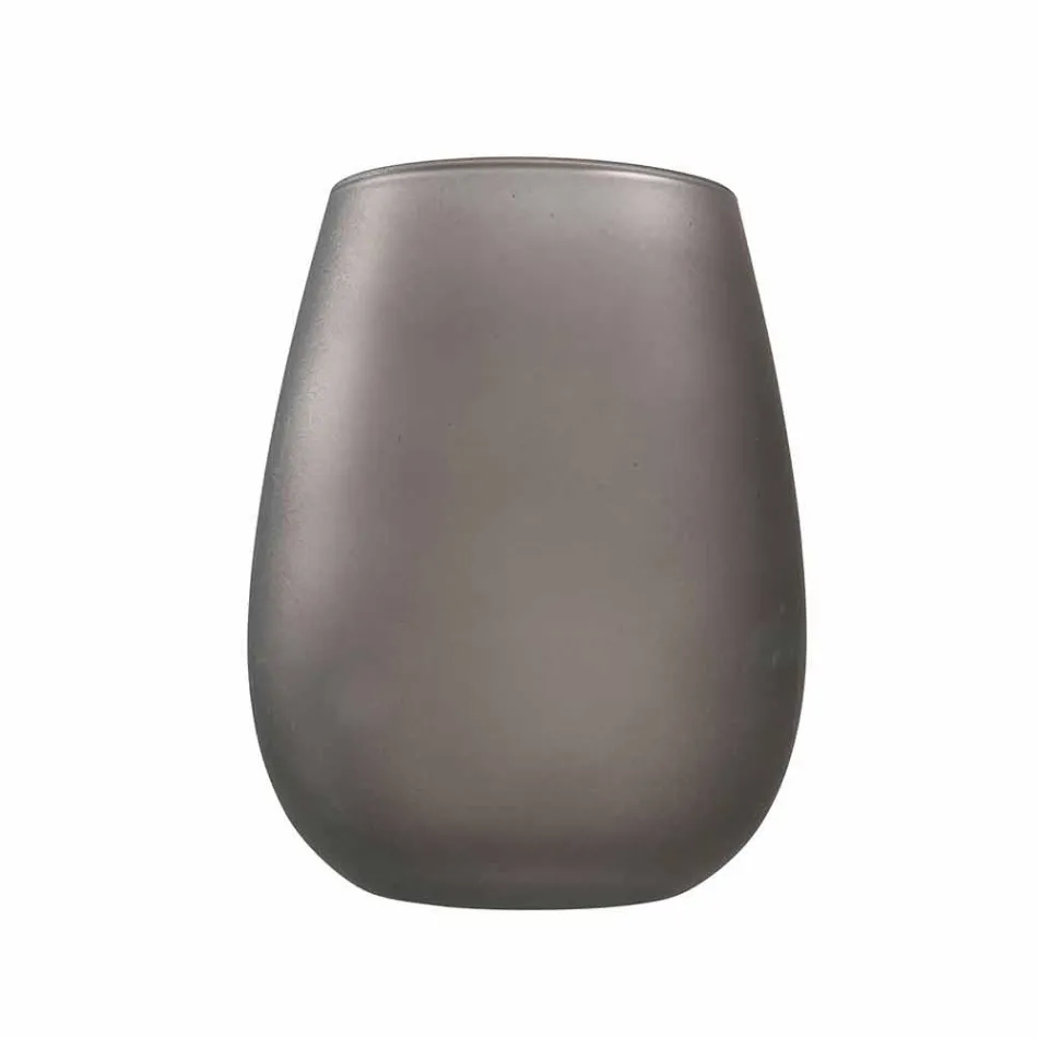 Modernes farbiges Glas Wasserglas Set, 12 Stück - Rand Viadurini